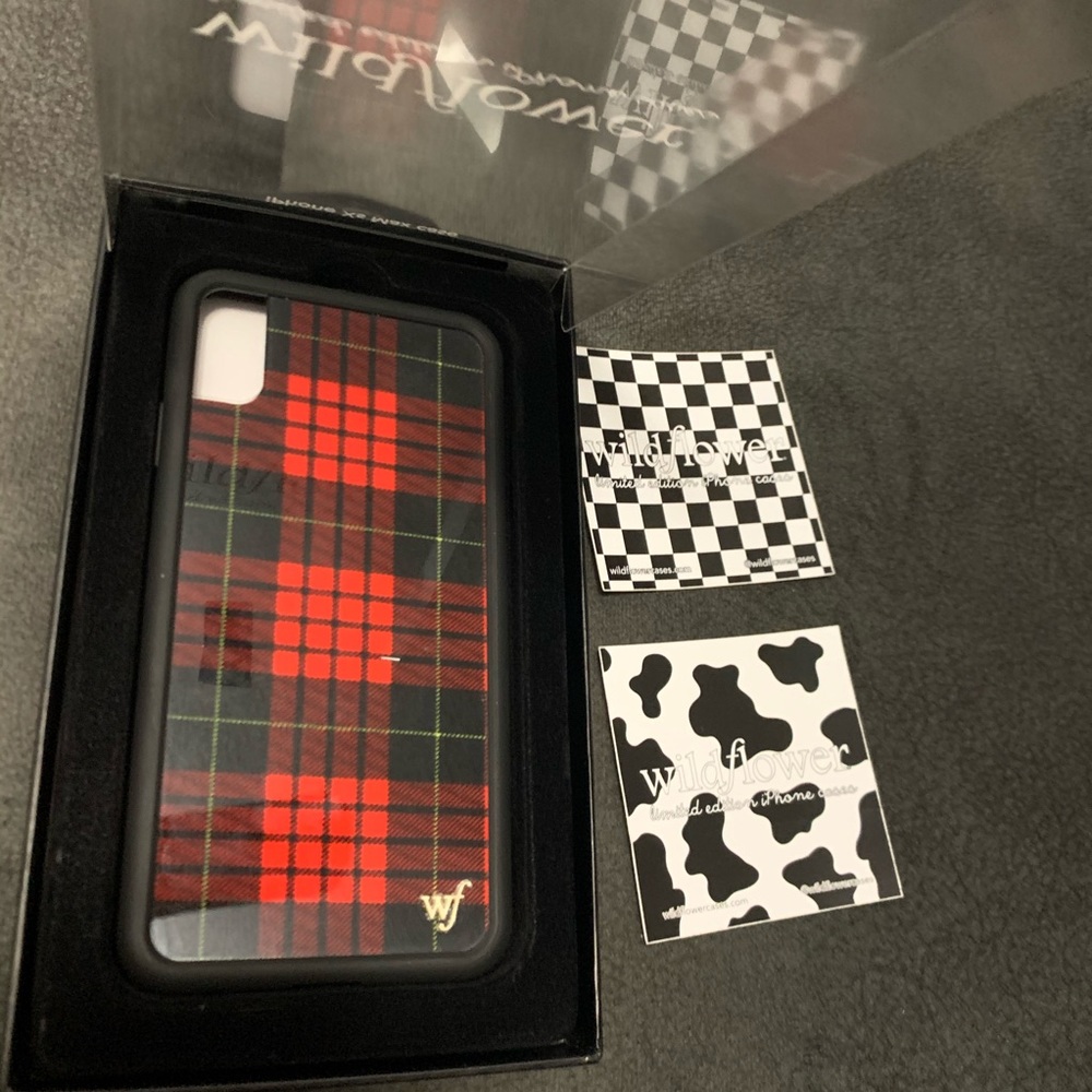 Red Plaid IPhone XS Max wildflower case
